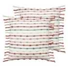 Furn. Dhadit Twin Pack Polyester Filled Cushions Blush/Natural