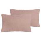 Evans Lichfield Malham Twin Pack Polyester Filled Cushions Powder 30 x 50cm