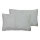 Evans Lichfield Malham Twin Pack Polyester Filled Cushions Dove 30 x 50cm