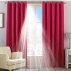Riva Home Twilight Blackout Ringtop Eyelet Curtains (Pair) Polyester Pink (229X183Cm)