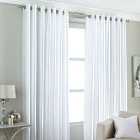 Riva Home Fiji Semi-Sheer Ringtop Eyelet Curtains (Pair) Polyester White (168X137Cm)