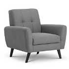 Monza Compact Retro Chair Grey