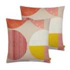 Furn. Nomello Twin Pack Polyester Filled Cushions Multi