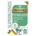 Twinings Superblends Metabolism Green Tea Bags 20, 40g
