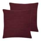 Evans Lichfield Dalton Twin Pack Polyester Filled Cushions Wine