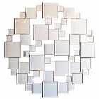 Crossland Grove Southall Round Silver Abstract Wall Mirror