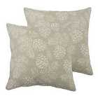 Furn. Irwin Twin Pack Polyester Filled Cushions Sage