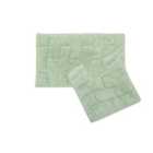 Emma Barclay Waves 100% Cotton 2 Piece Bathroom Set Green