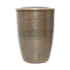 Interiors By Ph Etched Aluminium Toothbrush Holder Gold Finish