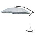 Outsunny 3m Cantilever Parasol (base not included) - Grey