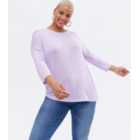 Vero Moda Curves Lilac 3/4 Sleeve T-Shirt