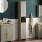 Bath Vida Priano 2 Door Tall Cabinet - Grey