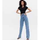 ONLY Tall Pale Blue Cut Out Wide Leg Jeans