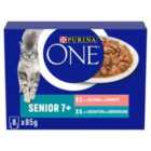 Purina ONE Senior 7+ Salmon & Ocean Fish Wet Cat Food 8 x 85g