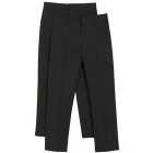 M&S Boys Charcoal 2pk Slim Leg School Trousers 3-14 Y