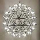CGC FAWKES Cool White 40cm Chrome Large Silver Starburst Chandelier