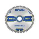 Irwin Construction Mitre Circular Saw Blade 216 x 30mm x 60T ATB/Neg IRW1897397
