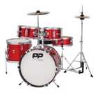 PP Drums Junior 5 Piece Drum Kit - Metallic Red