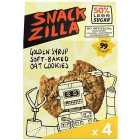 SNACKZILLA Golden Syrup Soft-Baked Oat Cookies 4 x 30g