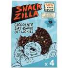 SNACKZILLA Chocolate Soft-Baked Oat Cookies 4 x 30g