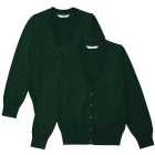 M&S Green 2pk Cotton Cardigan with Staynew 3-14 Years