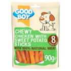 Good Boy Chicken & Sweet Potato Stick Chew Dog Treats 90g