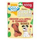 Good Boy Superlicious Chicken, Apple & Cranberry Bone Dog Treats 100g