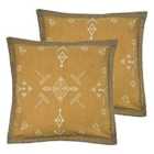 Furn. Mini Inka Twin Pack Polyester Filled Cushions Honey