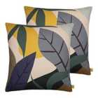 Furn. Junglo Twin Pack Polyester Filled Cushions Multi