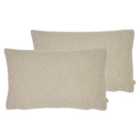 Evans Lichfield Malham Twin Pack Polyester Filled Cushions Latte 30 x 50cm