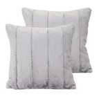 Paoletti Empress Twin Pack Polyester Filled Cushions Grey 45 x 45cm