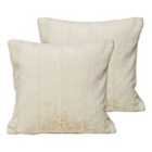 Paoletti Empress Twin Pack Polyester Filled Cushions Cream 45 x 45cm