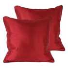 Riva Home Fiji Twin Pack Polyester Filled Cushions Red