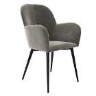 Solstice Pandora Velvet Accent Chair - Grey