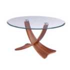 Siena Walnut & Glass Coffee Table