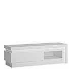 Lyon 1 Drawer TV Cabinet w/ Open Shelf - White/High Gloss