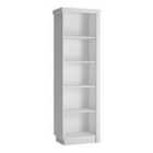 Lyon Bookcase (lh) In White And High Gloss