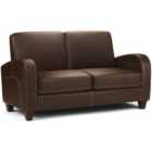 Julian Bowen Vivo 2 Seater Sofa - Chestnut Faux Leather