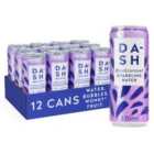 DASH Blackcurrant Infused Sparkling Water 12 x 330ml