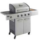 Outback Meteor 4-Burner Hybrid Gas & Charcoal BBQ with Multi-Cook Plate System - Stainless Steel