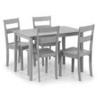 Julian Bowen Set Of Kobe Rectangular Table And 4 Chairs