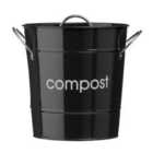 Premier Housewares Compost Bin With Plastic Inner Bucket - Black