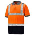 Dickies Hi-Vis Two Tone Polo Shirt, Orange/Navy