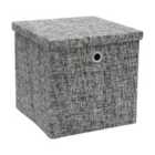 Jvl Urban Square Paper Lidded Storage Basket
