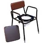 Aidapt Norfolk Height Adjustable Chemical Commode Chair - Brown