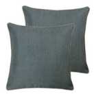 Paoletti Bellucci Twin Pack Polyester Filled Cushions Graphite 55 x 55cm