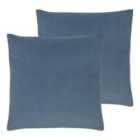 Evans Lichfield Sunningdale Twin Pack Polyester Filled Cushions Wedgewood 50 x 50cm