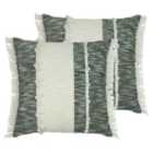 Furn. Otto Twin Pack Polyester Filled Cushions Black/Natural