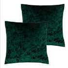 Paoletti Verona Twin Pack Polyester Filled Cushions Emerald 55 x 55cm