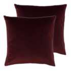Furn. Aurora Twin Pack Polyester Filled Cushions Oxblood